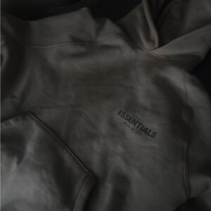 Essentials Cream Hoodie with Logo